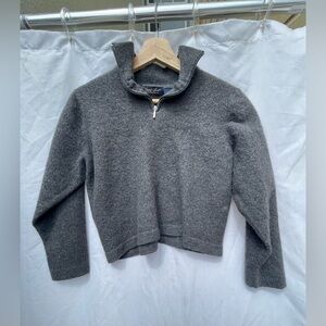 Gray Quarter-Zip Sweater